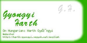 gyongyi harth business card